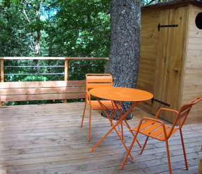 l'exterieur des cabanes d'Elo